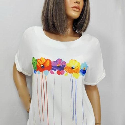 Футболка LIDA (52-62) 2418 white (лето) LIDA 2418 white