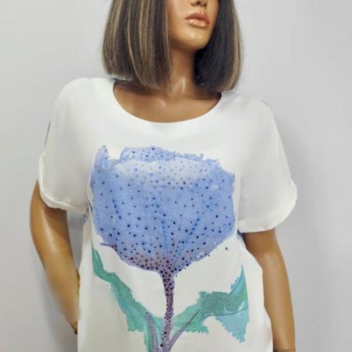 Футболка LIDA (52-62) 2426 white-l.blue (лето) LIDA 2426 white-l.blue