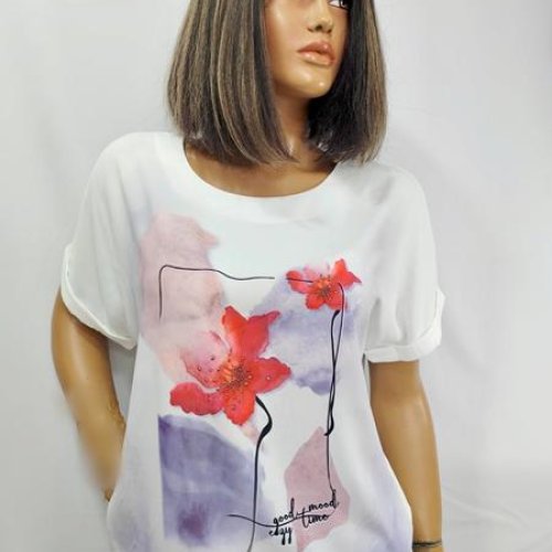Футболка LIDA (52-62) 2478 white (лето) LIDA 2478 white