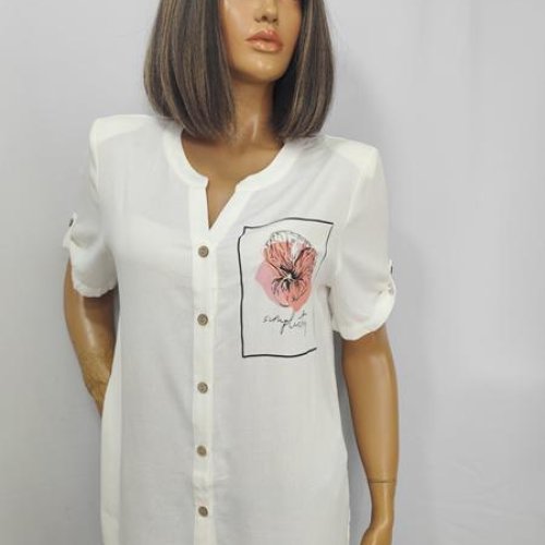 Рубашка LIDA (52-62) 2739 white (лето) LIDA 2739 white