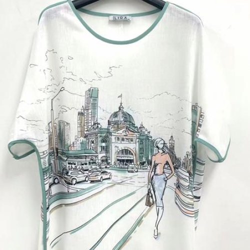 Футболка LIDA (52-62) 6405 white (лето) LIDA 6405 white