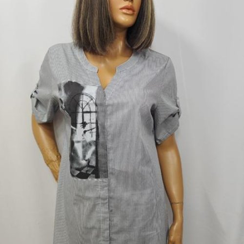 Рубашка LIDA (50-60) 8919 grey (лето) LIDA 8919 grey