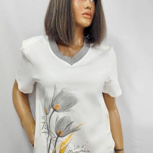 Футболка LIDA (50-60) 9422 white (лето) LIDA 9422 white