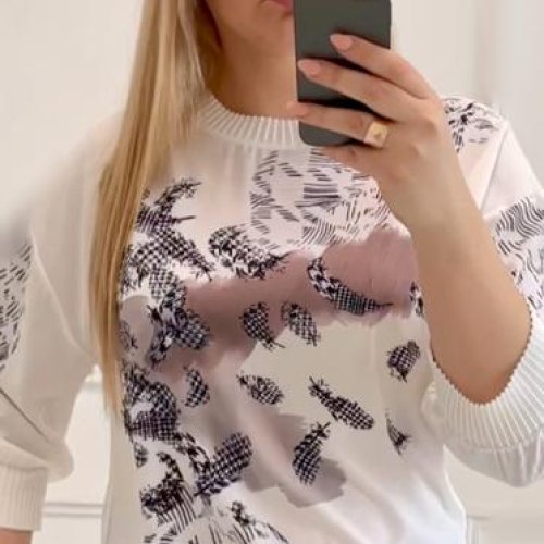 Футболка LIDA (52-62) 9829 white (лето) LIDA 9829 white