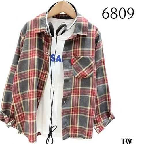 Рубашка Flong (140-180) 6809 grey-red (деми) Flong 6809 grey-red