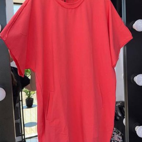 Платье LOVEKAN (S-XL) 1726 coral (лето) LOVEKAN 1726 coral