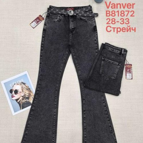 Джинсы Vanver (28-33) B81872 d.grey (деми) Vanver B81872 d.grey