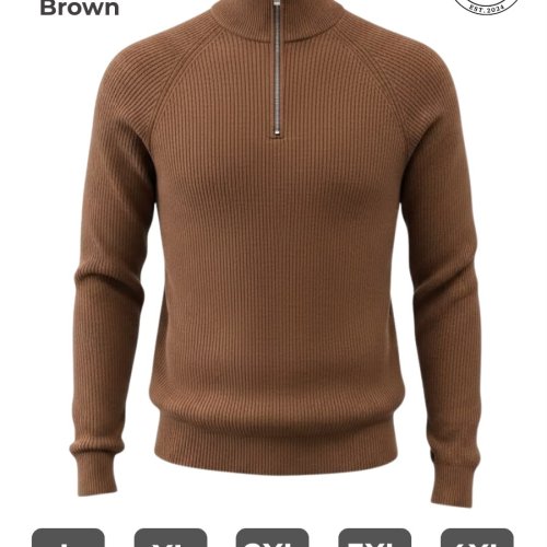 Свитер 2BRO (L-5XL) 1888 brown (деми) 2BRO 1888 brown
