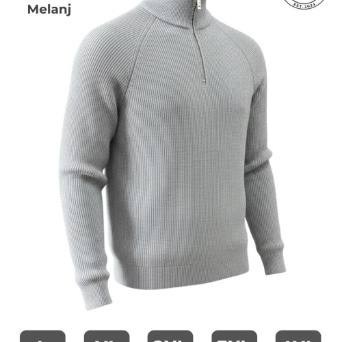 Свитер 2BRO (L-5XL) 1888 grey (деми) 2BRO 1888 grey
