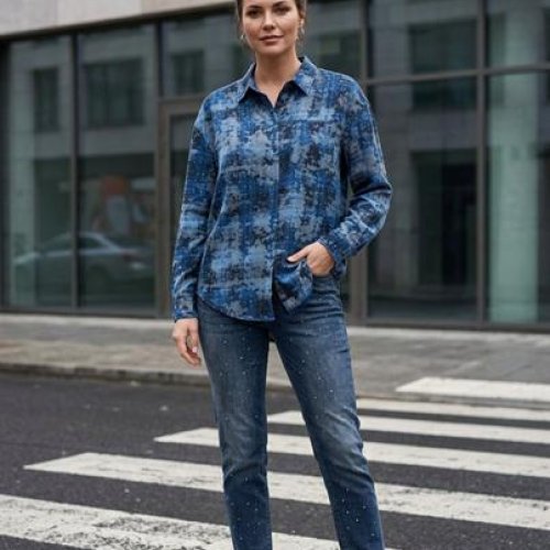 Рубашка Kosta (44-48) 16893 blue (деми) Kosta 16893 blue