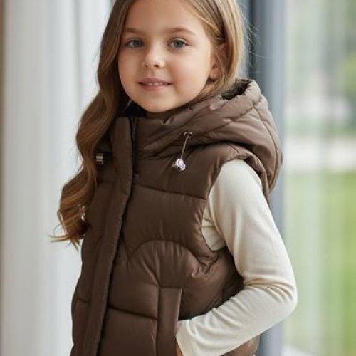 Жилетка Delfinka (80-104) W23 brown (деми) Delfinka W23 brown