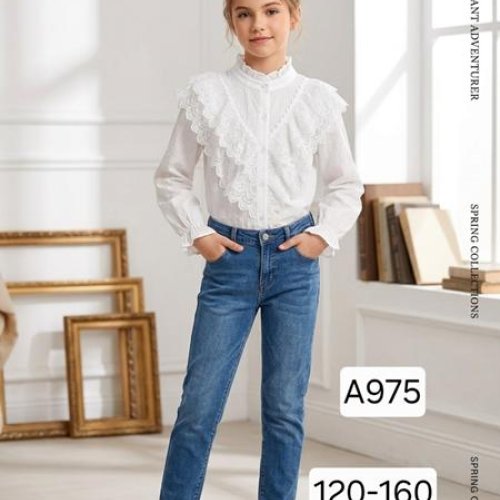 Блузка Фунтик (7-11) A975 white (деми) Фунтик A975 white