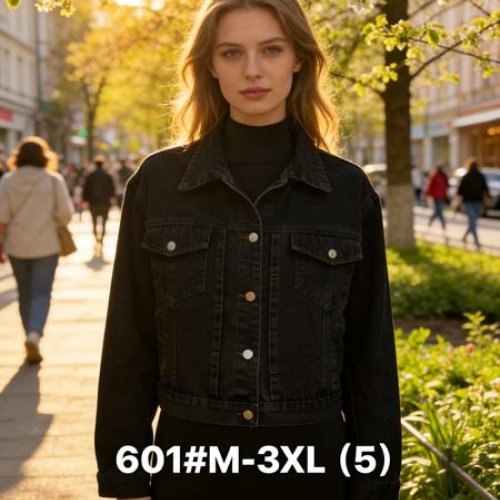 Куртка Jacket (M-3XL) 601 black (деми) Jacket 601 black