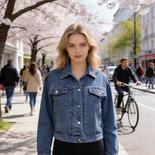 Куртка Jacket (M-3XL) 601 blue (деми) Jacket 601 blue