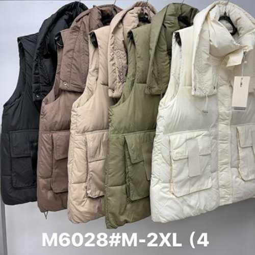 Жилетка Jacket (M-2XL) M6028 black (деми) Jacket M6028 black