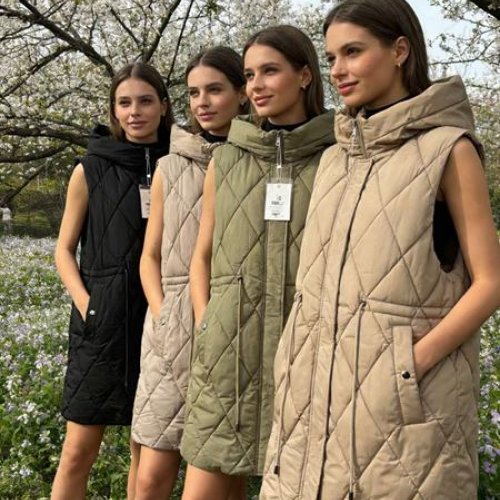 Жилетка Jacket (52-60) M6607 beige (деми) Jacket M6607 beige