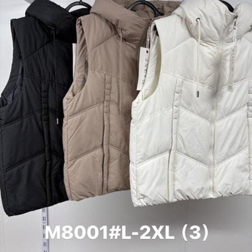 Жилетка Jacket (L-2XL) M8001 black (деми) Jacket M8001 black