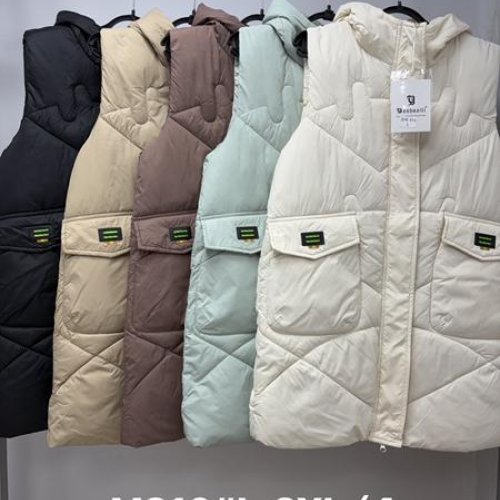 Жилетка Jacket (L-3XL) M816 d.beige (деми) Jacket M816 d.beige