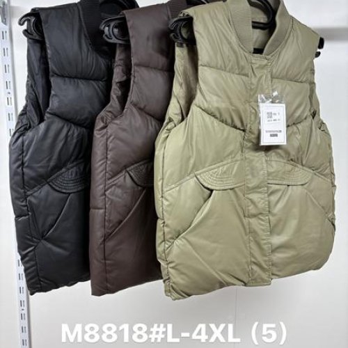 Жилетка Jacket (L-4XL) M8818 black (деми) Jacket M8818 black