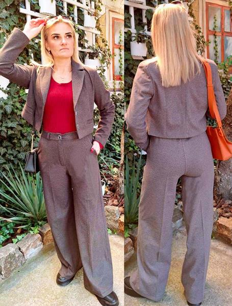 Костюм H&S (36-42) 6129 brown (деми)