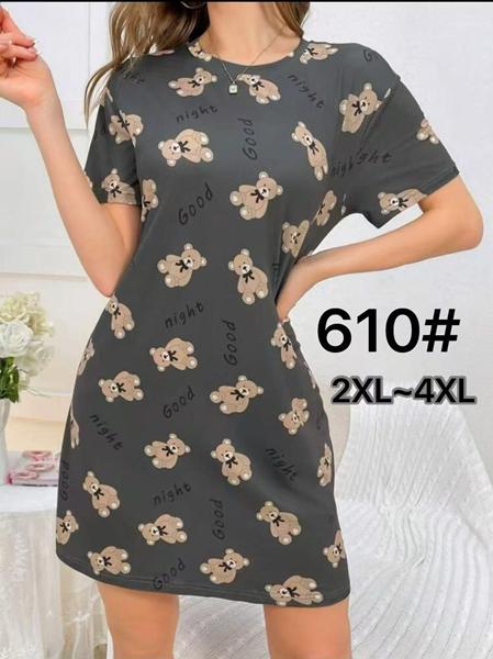Ночнушка Anion (2XL-4XL) 610 grey (лето)
