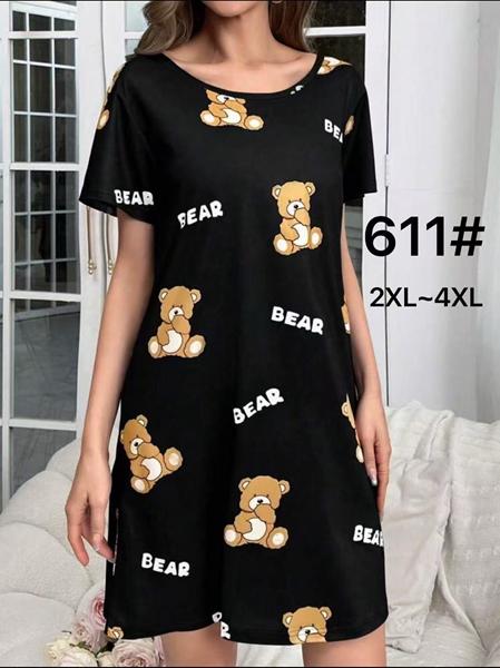 Ночнушка Anion (2XL-4XL) 611 black (лето)