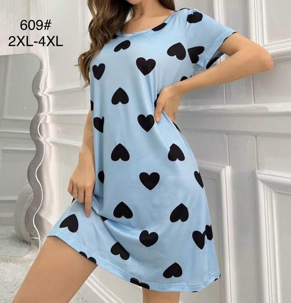 Ночнушка Anion (2XL-4XL) 609 l.blue (лето)
