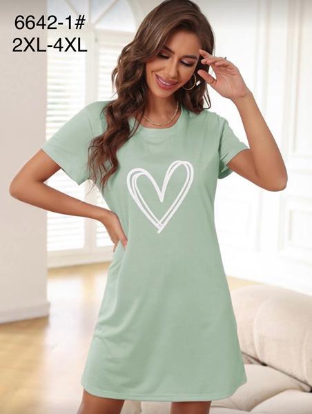 Ночнушка Anion (2XL-4XL) 6642-1 mint (лето)