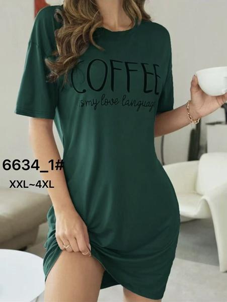 Ночнушка Anion (2XL-4XL) 6634-1 green (лето)