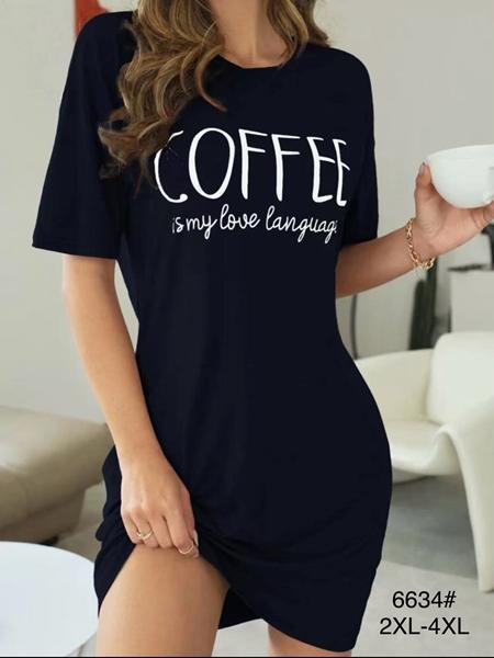 Ночнушка Anion (2XL-4XL) 6634 black (лето)