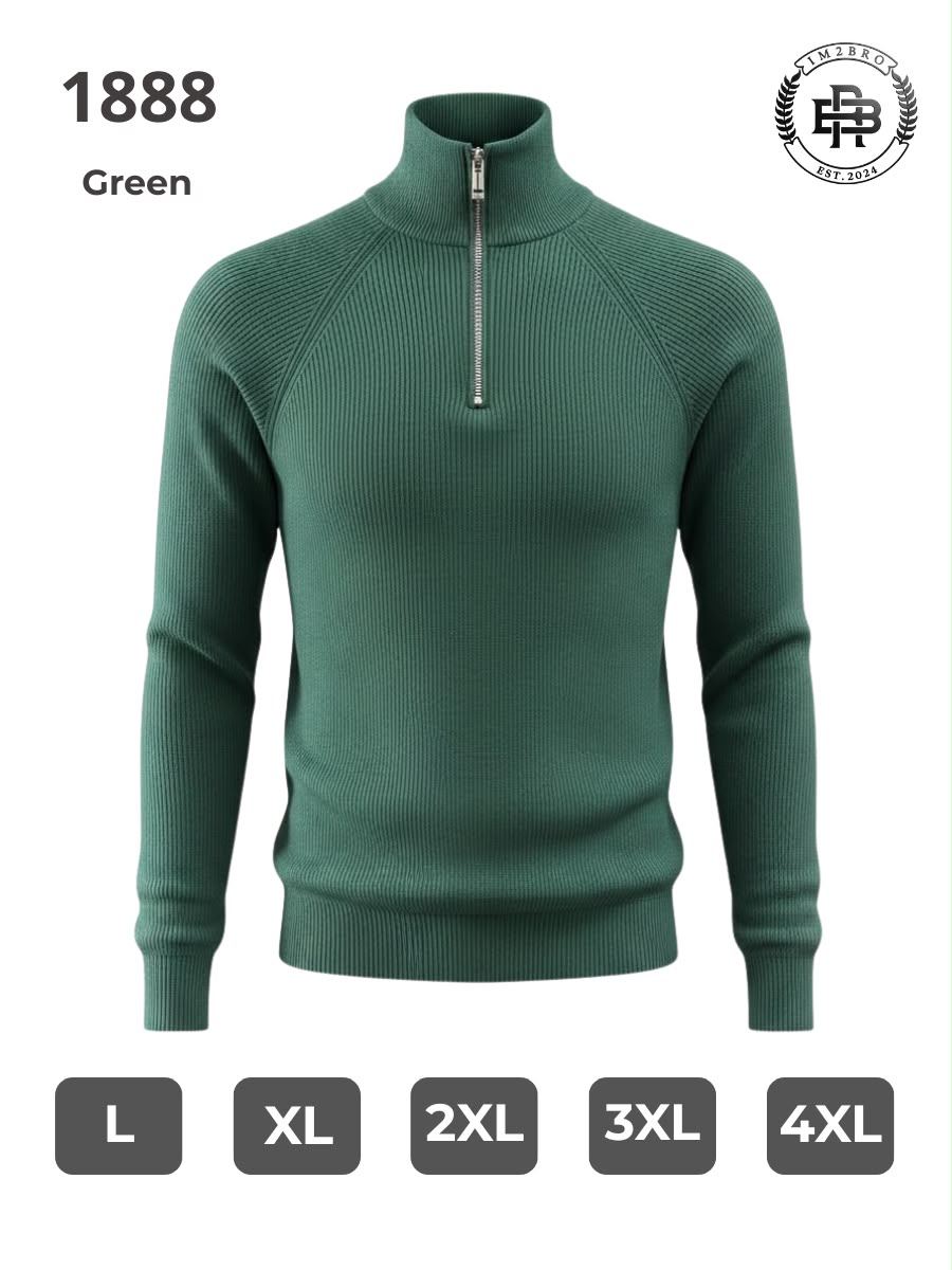 Свитер 2BRO (L-5XL) 1888 green (деми)