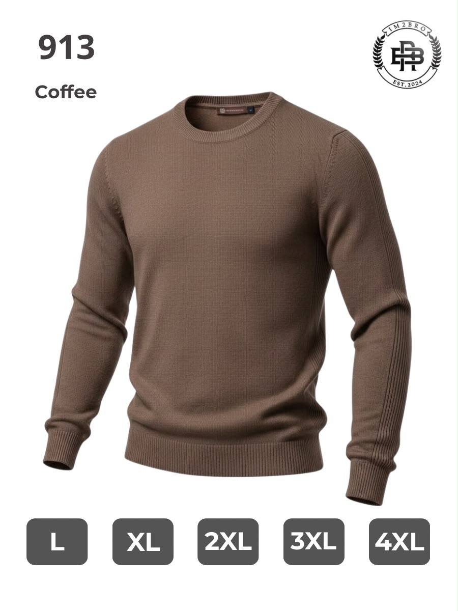 Свитер 2BRO (L-5XL) 913 coffee (деми)