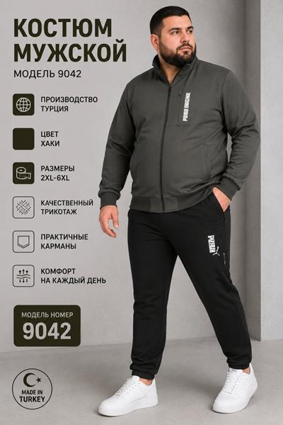 Костюм спорт AZT (2XL-6XL) AZ910-9042 khaki (деми)