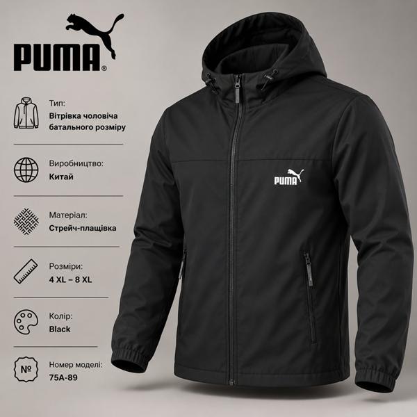 Ветровка AZT (52-60) AZ1082-75A-89 black (деми)