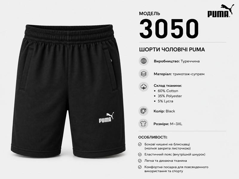 Шорты AZT (M-3XL) AZ1086-3050 black (лето)