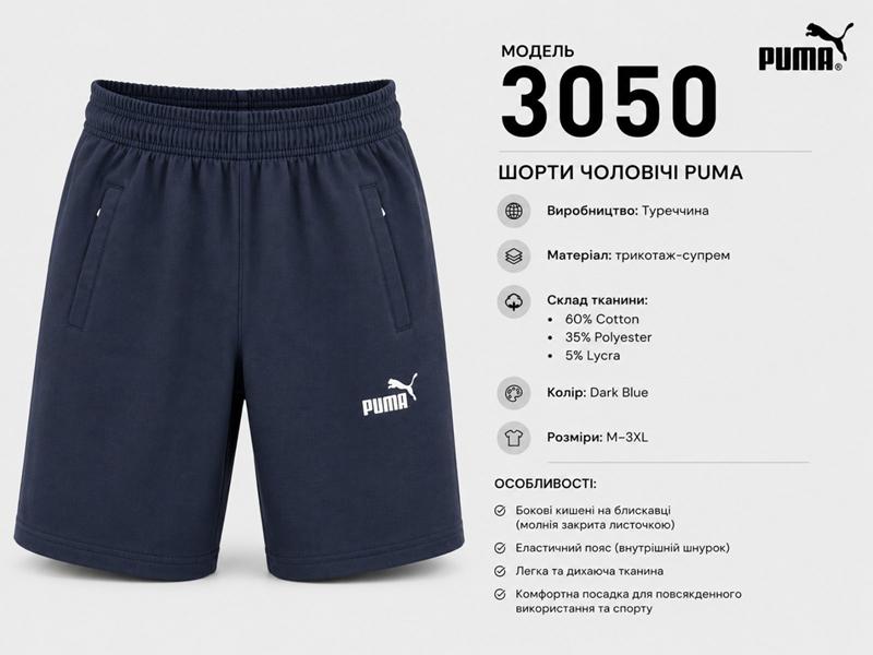 Шорты AZT (M-3XL) AZ1087-3050 navy (лето)