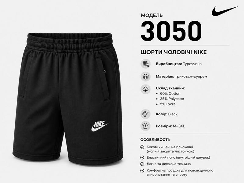 Шорты AZT (M-3XL) AZ1088-3050 black (лето)