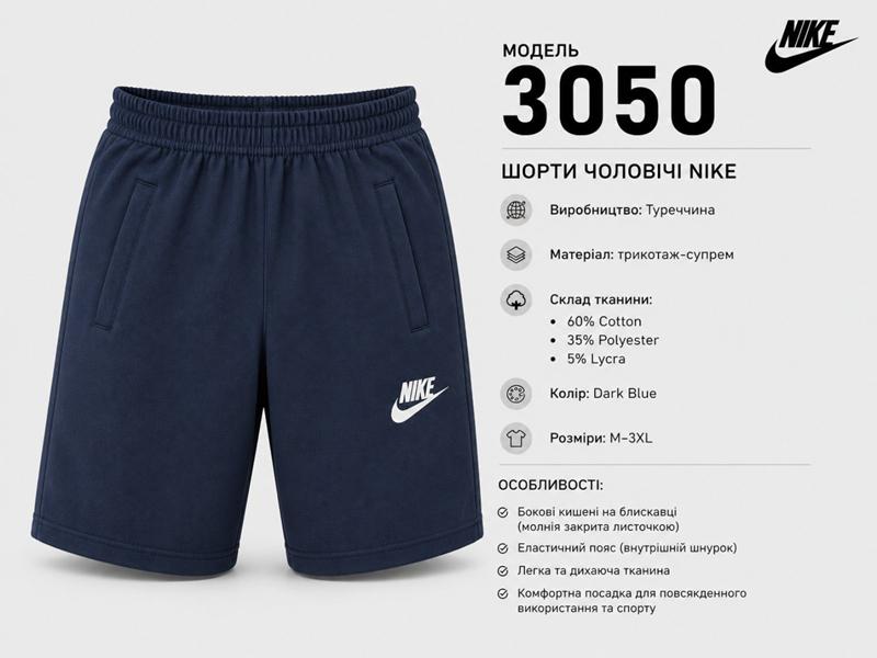 Шорты AZT (M-3XL) AZ1089-3050 navy (лето)