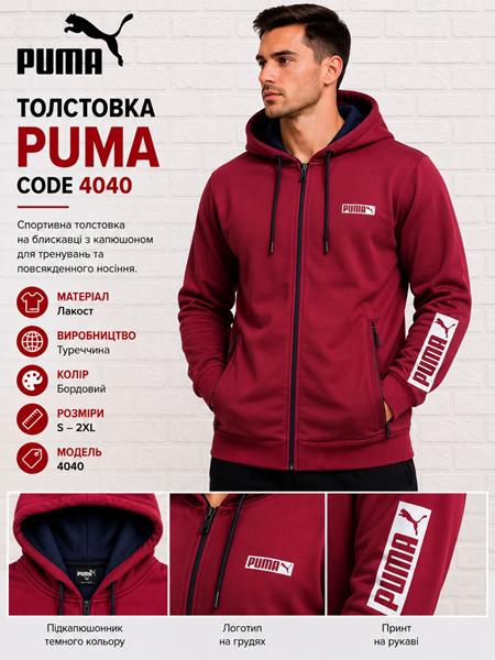 Кофта спорт AZT (S-2XL) AZ1121-4040 wine (деми)