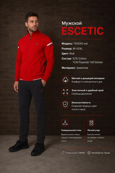 Костюм спорт AZT (M-3XL) AZ930-0043 red (деми)