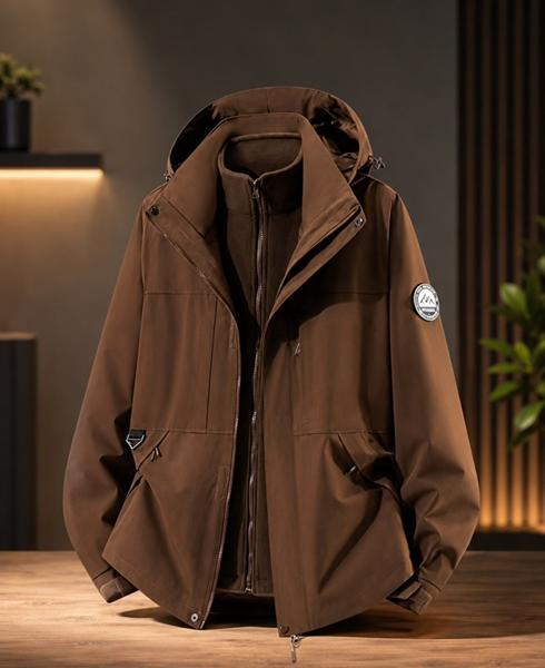 Куртка Dogan (M-6XL) DG893 brown (зима)