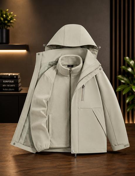 Куртка Dogan (M-6XL) DG895 beige (зима)