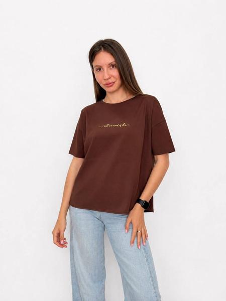 Футболка FSN (44-50) 6571 brown (лето)