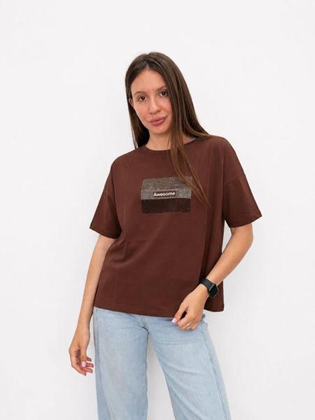 Футболка FSN (44-50) 6572 brown (лето)