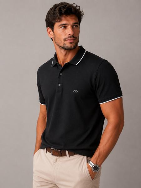 Футболка Vip Stendo (M-2XL) 5890 black (лето)