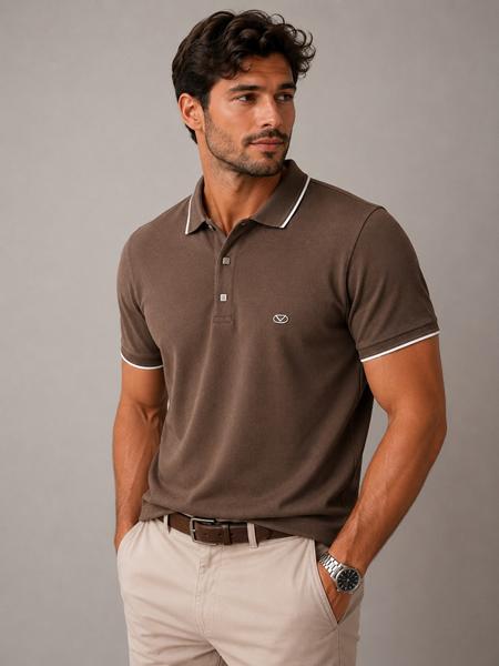Футболка Vip Stendo (M-2XL) 5890 brown (лето)