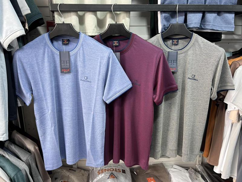Футболка Vip Stendo (M-2XL) 8006 wine (лето)