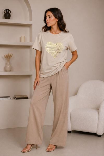 Футболка Global (M-2XL) GL245 beige (лето)