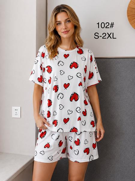 Пижама Romeo life (XL-5XL) 102 white (лето)