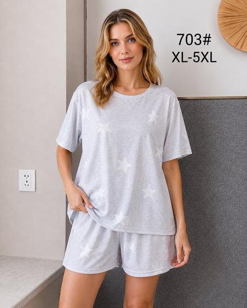 Пижама Romeo life (XL-5XL) 703 grey (лето)